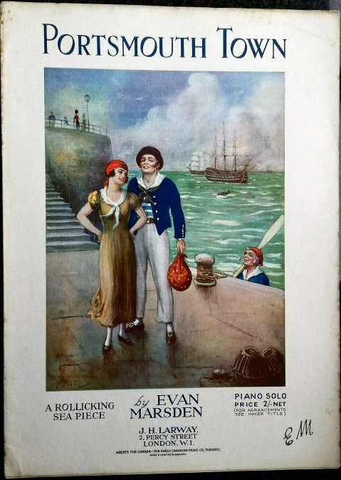 PORTSMOUTH TOWN - A ROLLICKING SEA PIECE - 1927 Colour-1